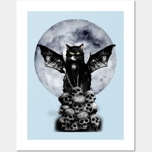 the bat cat Posters and Art